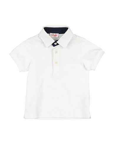 IL GUFO Polo shirt White 94% Cotton, 6% Elastane