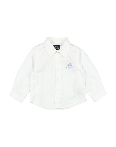 LA MARTINA Solid color shirt 98% Cotton, 2% Elastane