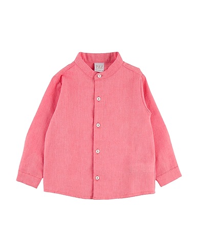 PAZ RODRIGUEZ Solid colour shirt Coral 75% Cotton, 25% Polyester