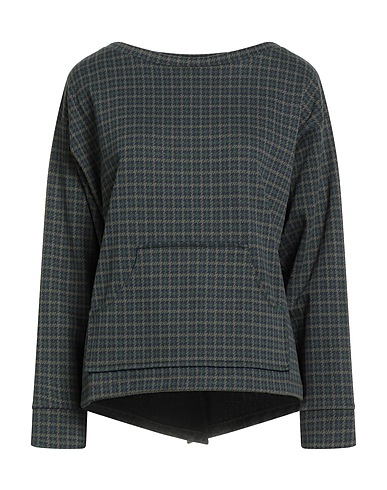 OBLÒ® UNIQUE Sweatshirt Dark green 46% Cotton, 46% Polyester, 7% Polyamide, 1% Elastane