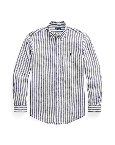 POLO RALPH LAUREN Linen shirt CUSTOM FIT STRIPED LINEN SHIRT
 Beige 100% Linen