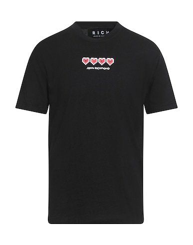 JOHN RICHMOND T-shirt Black 100% Pima Cotton