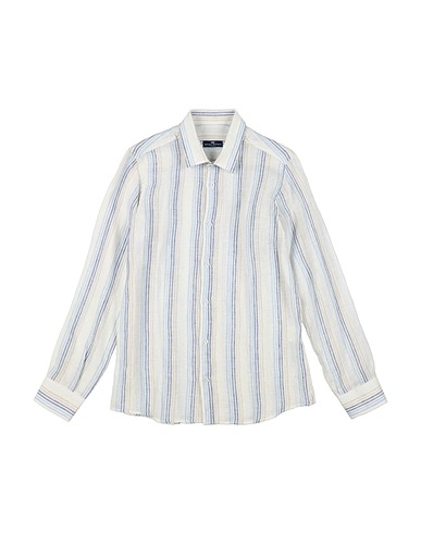 MANUELL & FRANK Patterned shirt Blue 100% Linen
