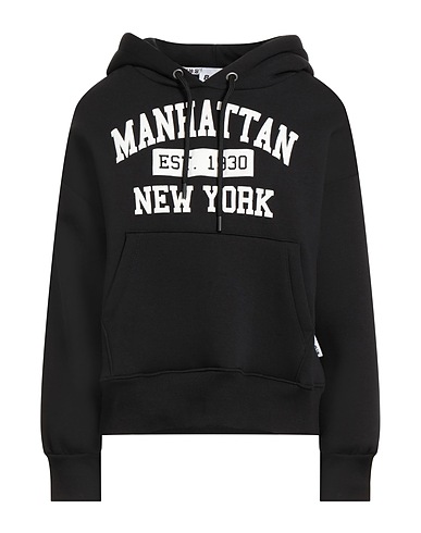 BERNA Hooded track jacket  Black 65% Cotton, 35% Polyester