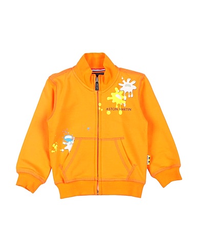 ASTON MARTIN Sweatshirt Orange 95% Cotton, 5% Elastane