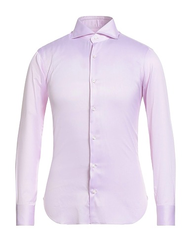 BARBA Napoli Camicia tinta unita Rosa 100% Cotone