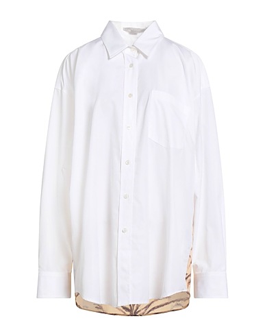 STELLA McCARTNEY Patterned shirts & blouses White 100% Cotton, Silk