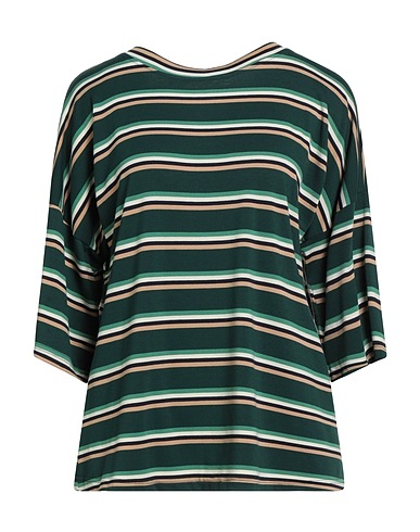 SHIRTAPORTER T-shirt Verde scuro 62% Viscosa, 33% Poliestere, 5% Elastan
