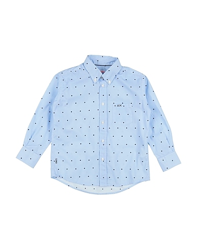 SUN 68 Patterned shirt Sky blue 100% Cotton