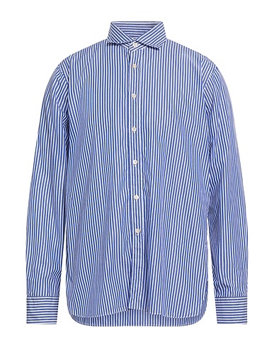 ALESSANDRO GHERARDI Gestreiftes Hemd Blau 100% Baumwolle