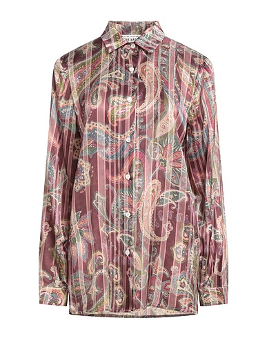 SHIRTAPORTER Camicie  e bluse fantasia Bordeaux 94% Seta, 6% Elastan