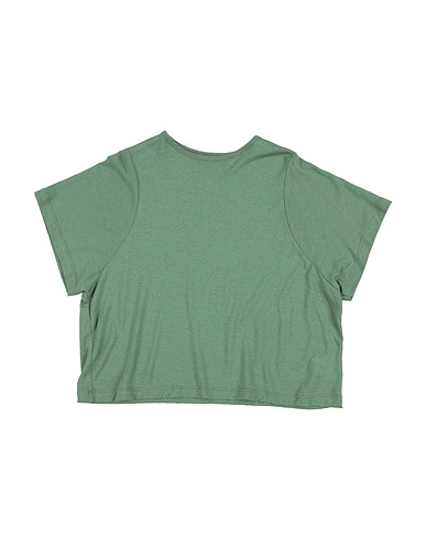 CUCÙ LAB T-shirt Green 53% Linen, 43% Cotton, 4% Elastane