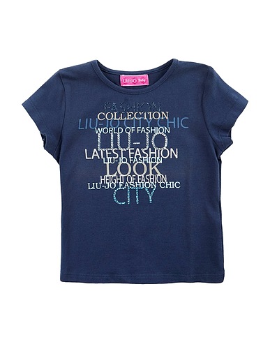 LIU •JO T-shirt Midnight blue 95% Cotton, 5% Elastane