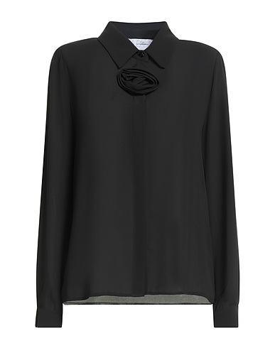 SOALLURE Camisas y blusas lisas Negro 100% Poliéster