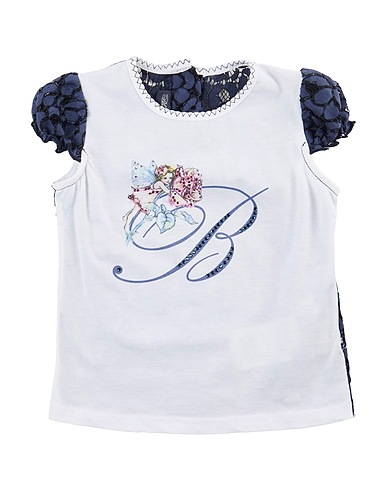 MISS BLUMARINE Top White 95% Cotton, 5% Elastane