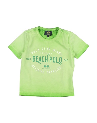 LA MARTINA T-shirt Green 95% Cotton, 5% Elastane