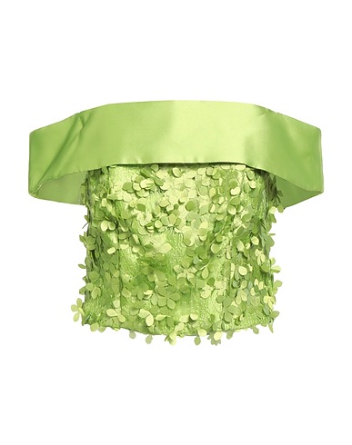 CAMILLA  Milano Off-the-shoulder top Lime green 100% Polyester