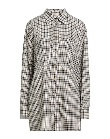 SEMICOUTURE Checked shirt 47% Polyamide, 25% Viscose, 25% Polyester, 3% Elastane