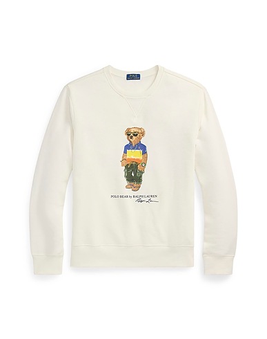 POLO RALPH LAUREN Sweatshirt POLO BEAR FLEECE SWEATSHIRT
 White 99% Cotton, 1% Elastane
