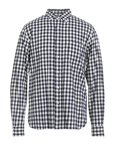BEAMS Camicia a quadri Blu navy 100% Cotone