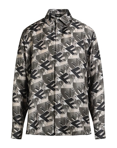 FENDI Patterned shirt Lead 100% Silk