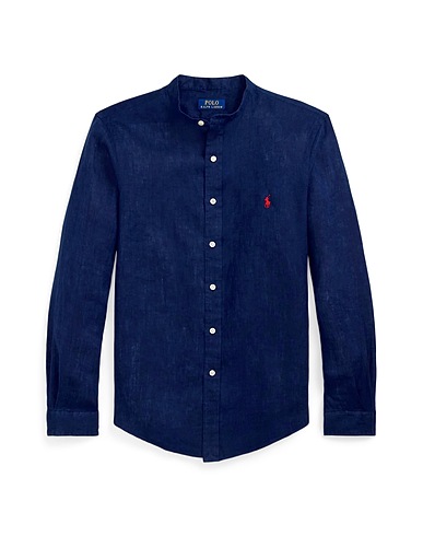 POLO RALPH LAUREN リネンシャツ SLIM FIT LINEN SHIRT
 ネイビー リネン 100%
