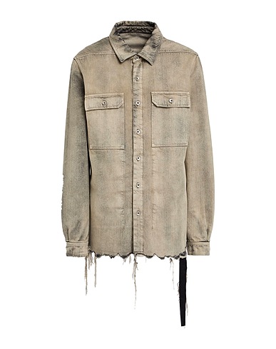 RICK OWENS Denim shirt Grey 100% Cotton