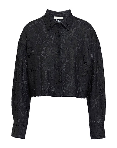 SUOLI Lace shirts & blouses Black 48% Polyamide, 35% Cotton, 14% Viscose, 3% Other Fibres