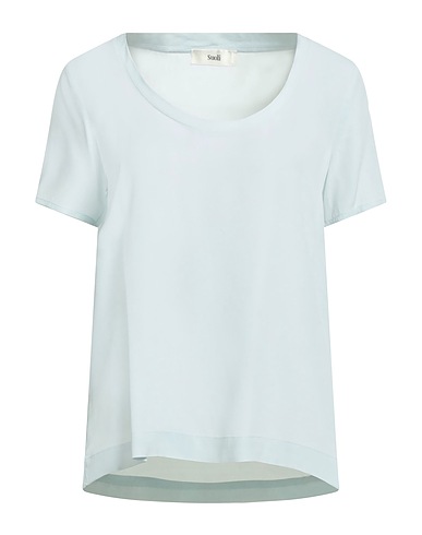 SUOLI Top Celeste 83% Acetato, 17% Seta
