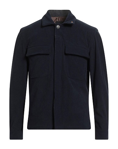 OUT/FIT Camicia tinta unita Blu navy 100% Poliestere