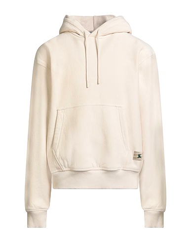 BURBERRY Hooded track jacket  Beige 100% Cotton, Elastane