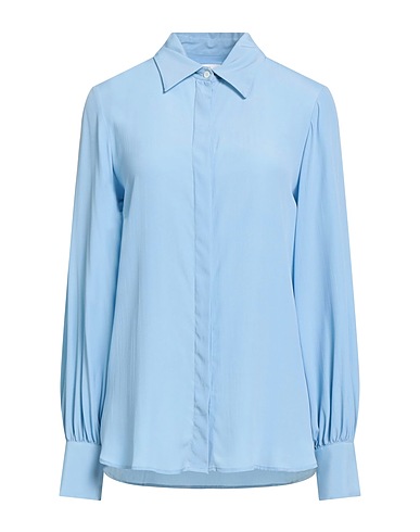OTTOD'AME Solid color shirts & blouses Light blue 70% Acetate, 30% Silk