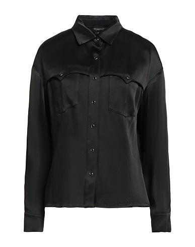TOM FORD Solid colour shirts & blouses Black 65% Acetate, 35% Viscose