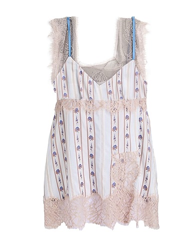 LANVIN Silk top Off white 100% Silk, Polyamide, Cotton