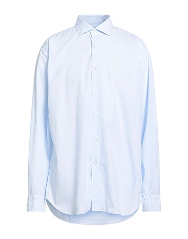 GUGLIELMINOTTI Striped shirt Sky blue 100% Cotton