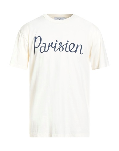 MAISON KITSUNÉ T-shirt Panna 100% Cotone