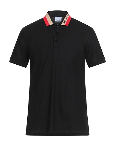 BURBERRY Polo Noir 100% Coton
