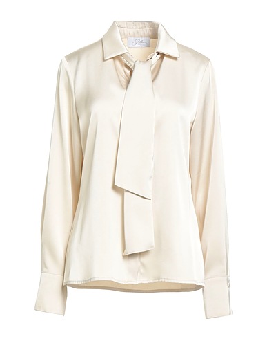 SOALLURE Solid color shirts & blouses Beige 100% Polyester