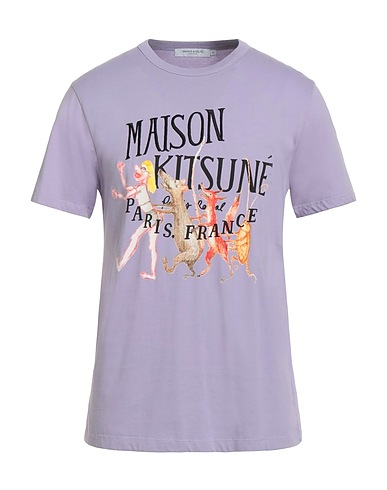 MAISON KITSUNÉ T-Shirt Lila 100% Baumwolle