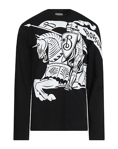 BURBERRY T-shirt Nero 100% Cotone, Elastan