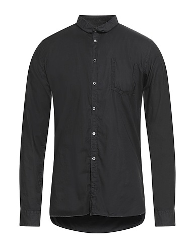 6167 Solid colour shirt Black 100% Cotton