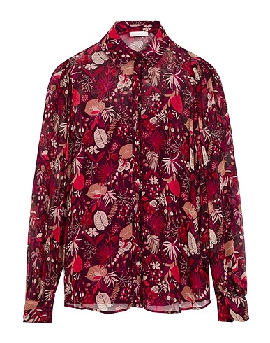 LIU •JO Floral shirts & blouses Dark brown 100% Polyester