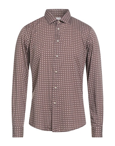 ALEXINGH Patterned shirt Khaki 100% Cotton