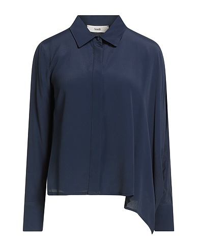 SUOLI Solid colour shirts & blouses BLU NAVY 83% Acetate, 17% Silk
