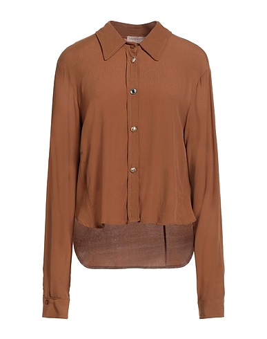 RINASCIMENTO Solid colour shirts & blouses Brown 100% Viscose