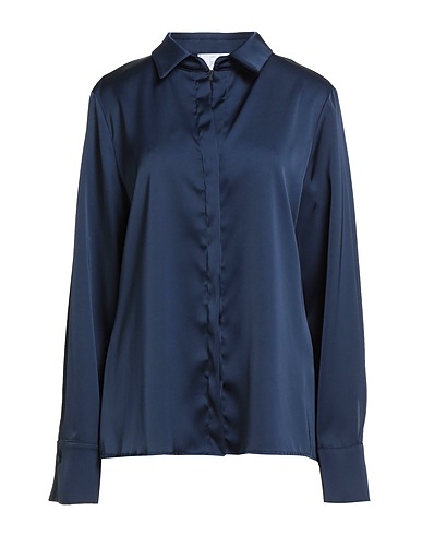 SOALLURE Solid colour shirts & blouses Navy blue 100% Polyester