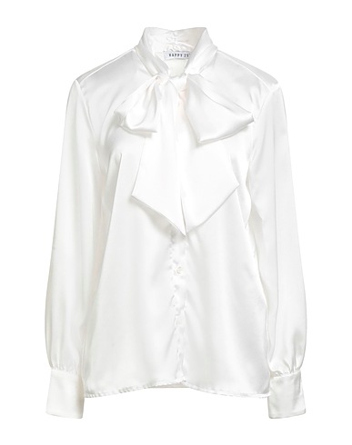 HAPPY 25® Solid color shirts & blouses White 100% Polyester