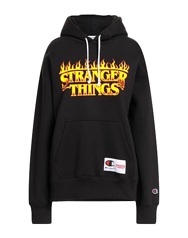CHAMPION Sweat-shirt X STRANGER THINGS Noir 67% Coton, 33% Polyester