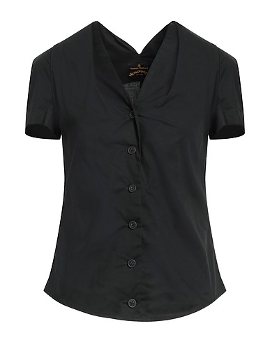 VIVIENNE WESTWOOD ANGLOMANIA Solid colour shirts & blouses Black 97% Cotton, 3% Elastane
