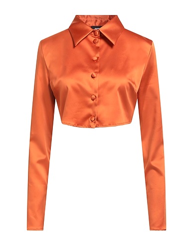 GCDS Solid colour shirts & blouses Orange 96% Polyester, 4% Elastane